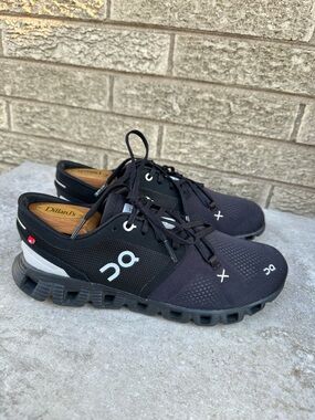 ON CLOUD X 3 98705 Lace Up Athletic Running Shoes Black Women’s Size 8 1/2
